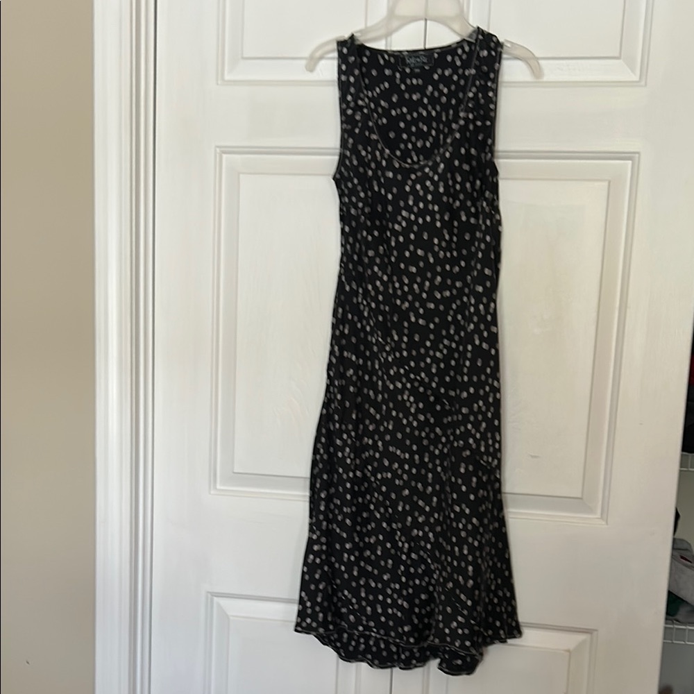 Black and Mauve Polka Dot Dress